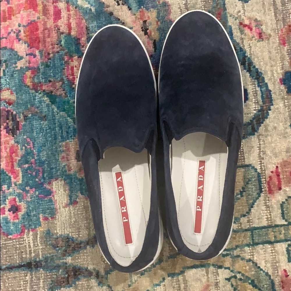 Navy Prada Tennis Shoe SZ39